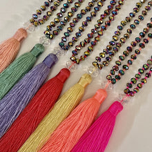 Load image into Gallery viewer, Tassel Necklace - Lavender Paua
