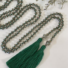 Load image into Gallery viewer, Double Tassel Necklace - Emerald
