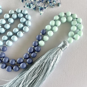 Sorbet Tassel Necklace - Blue Mist