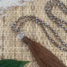 Load image into Gallery viewer, Crystal Tassel Necklace - Cinnamon
