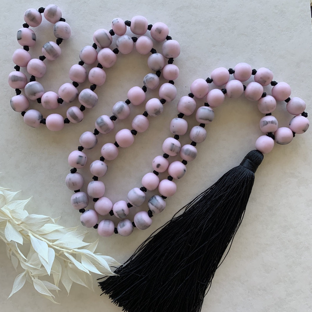Abstract Pink Tassel necklace