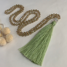 Load image into Gallery viewer, Crystal Tassel Necklace - Pear
