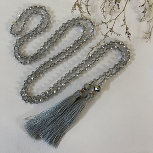 Double Tassel Necklace - Antarctic Grey