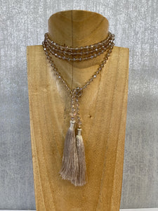 Double Tassel Necklace - Champagne