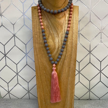 Load image into Gallery viewer, Sorbet Tassel Necklace - Pink Grey
