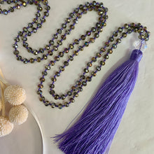 Load image into Gallery viewer, Crystal Tassel Necklace - Lavender
