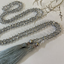 Load image into Gallery viewer, Double Tassel Necklace - Antarctic Grey
