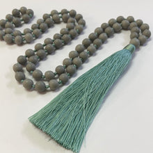 Load image into Gallery viewer, Sorbet Tassel Necklace - Seafoam Grey
