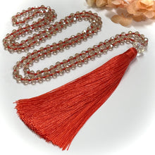 Load image into Gallery viewer, Crystal Tassel Necklace - Watermelon Sugar
